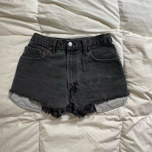 Levi’s black denim shorts